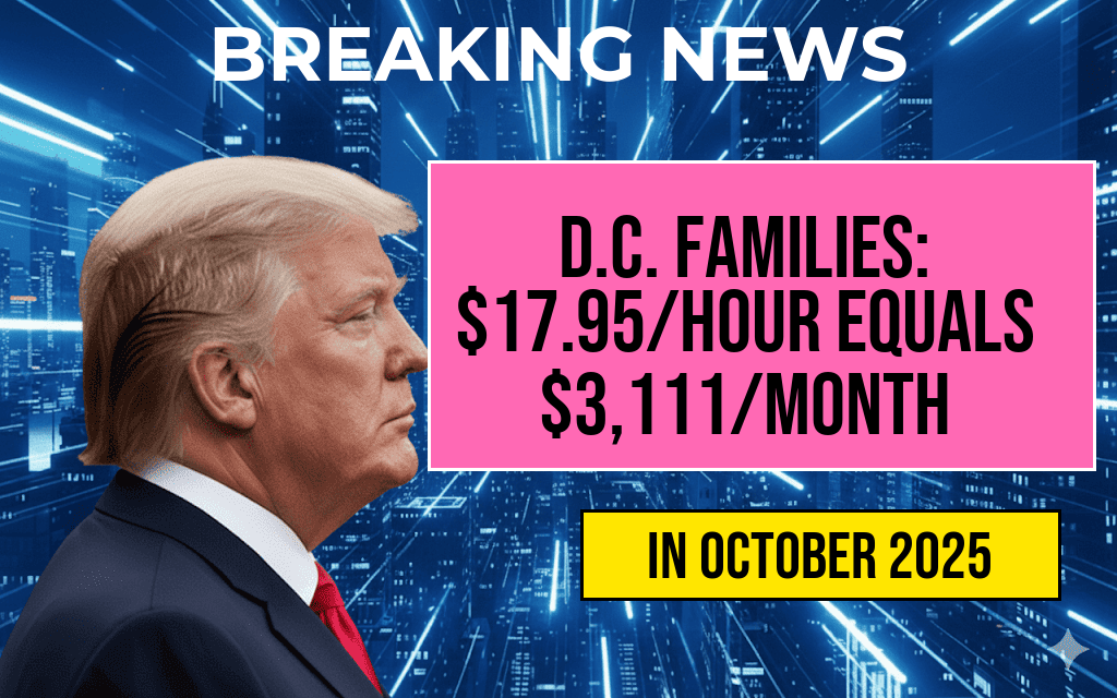 D.C. Families: Earning $17.95 an Hour Equates to a $3,111 Monthly Income Before Taxes for Full-Time Work