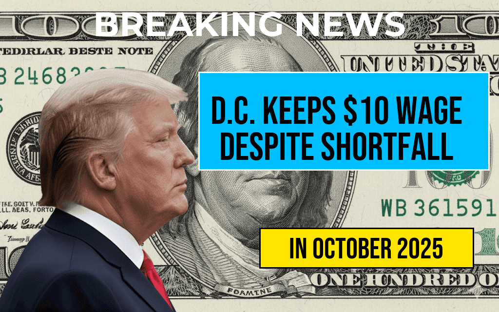 Restaurant Wage Debate: D.C. Maintains $10 Base Pay Amidst $4,160 Annual Shortfall Compared to $12 Hourly Rate