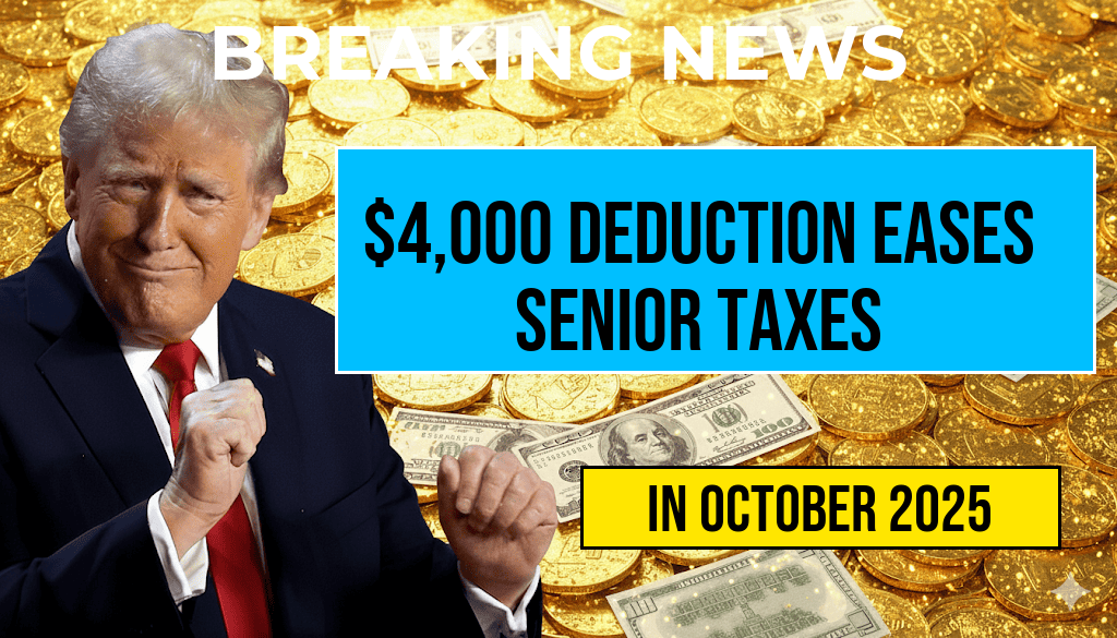 Seniors Benefit from New $4,000 Deduction for Low-Income Retirees—Potentially Reducing Your Tax Bill by Over $400