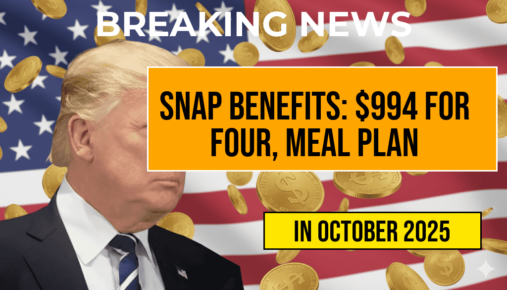 SNAP Benefit for Four People Sets at $994; Meal Plan Offers Protection Against EBT Disruptions