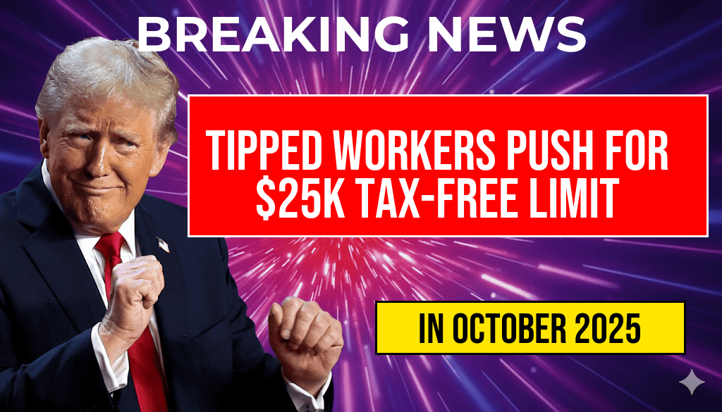 Tipped Workers Seek $25,000 Tax-Free Limit Despite Potential $1,000+ EITC Loss