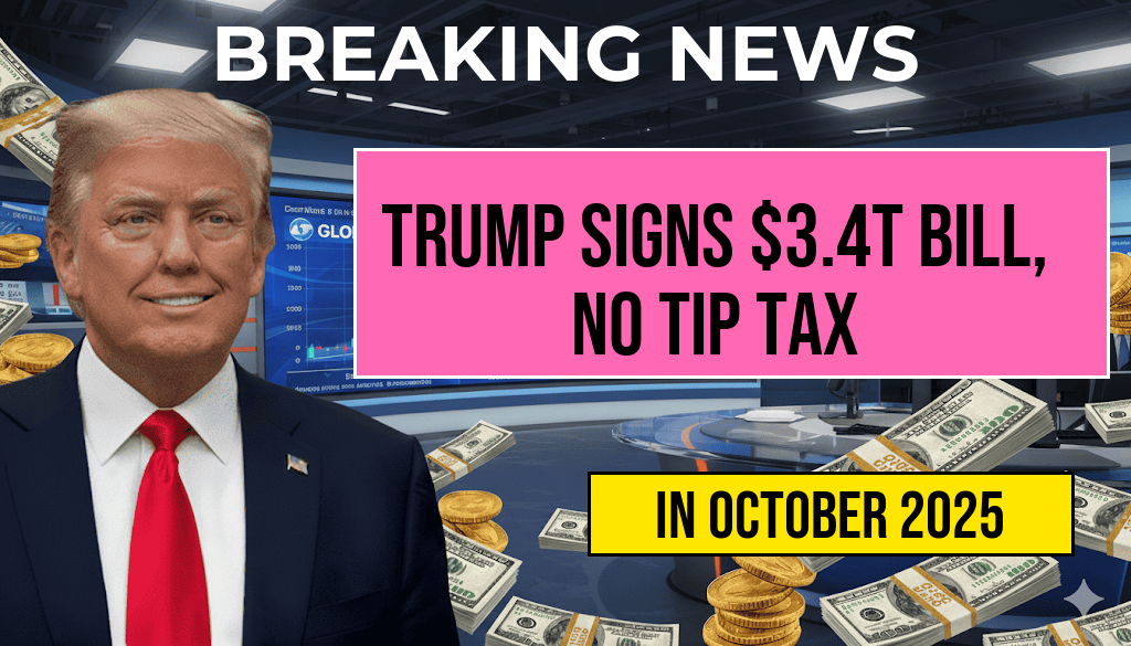 Trump Signs $3.4 Trillion Mega-Bill with $4 Trillion Debt Increase, Promises No Tax on Tips
